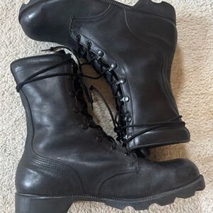 Vtg 1970s USGI Ro-Search Black Leather Army Combat Boots Size 9.5 W